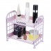 Double  layer Hollow Rack Multi  functional Plastic Shelf Desktop Organizer Bathroom Kitchen Storage Rack Holder Shelf