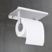 Aluminum Toilet Paper Punch Free Holder With Phone Shelf Wall Mounted Bathroom Accessories Tissues Roll Dispenser Matte