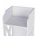 ZHIYA Bathroom Storage Rack Floor Cabinet Toilet Bath Organizer Drawer Shelf  White