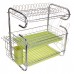 3 Tiers Kitchen Storage Rack Dish Drying Drain Shelf Cup Bowl Chopsticks Storage Tray Holder Organizer