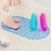 7 PCS Waterdrop Bathroom Mat with Suction Cup Massage Foot Mat Bathtub Anti  slip Mat  Transparent Purple