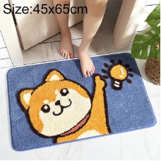 Cartoon Flocking Home Bathroom Anti  slip Mat Door Mat  Size  45 65 cm  Dog