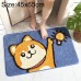 Cartoon Flocking Home Bathroom Anti  slip Mat Door Mat  Size  45 65 cm  Dog