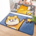 Cartoon Flocking Home Bathroom Anti  slip Mat Door Mat  Size  45 65 cm  Dog