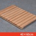 Golden Pear Wood Solid Wood Non  slip Floor Mat Shower Room Mat No Paint Anti  corrosion Wood Floor  Size  40X60CM