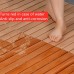 Golden Pear Wood Solid Wood Non  slip Floor Mat Shower Room Mat No Paint Anti  corrosion Wood Floor  Size  40X60CM