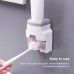 5 PCS Bathroom Wall  mounted Automatic Toothpaste Squeezing Artifact  White