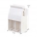 2 PCS Toothpaste Squeezer Multifunctional Toothbrush Rack Wall  Mounted Bathroom Perforation  Free Storage Rack  White