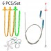 Kitchen Pipe Dredge Hook Sewer Toilet Anti  Blocking Sink Dredge Kit  Style  6 PCS Set  1 5M