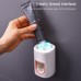 2 PCS Punch  Free Automatic Toothpaste Squeezing Device Household Plastic Wall Hanging Lazy Toothpaste Holder  Blue