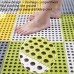 4 PCS Bathroom Anti  Slip Mat Shower Room Splicing Ground Pad  Size  30x30cm  Yellow