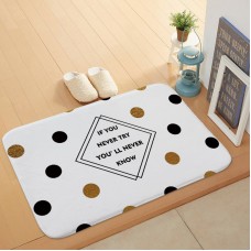 Bathroom Door Absorbent Floor Mat Bedroom Coral Velvet Non  Slip Mat  Size  60x40cm  Small Spot