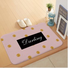 Bathroom Door Absorbent Floor Mat Bedroom Coral Velvet Non  Slip Mat  Size  60x40cm  Darling