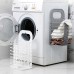 Household Bathroom Wall  Mounted Perforation  Free Folding Dirty Clothes Basket Toy Storage Basket  White