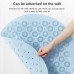 Bathroom Anti  slip Round Mat Suction Cup Massage Foot Pad  Green