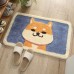 Cartoon Flocking Carpet Home Bathroom Non  slip Absorbent Pad  Size  50 80 cm  Akita