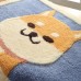 Cartoon Flocking Carpet Home Bathroom Non  slip Absorbent Pad  Size  50 80 cm  Akita