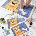 Cartoon Flocking Carpet Home Bathroom Non  slip Absorbent Pad  Size  50 80 cm  Corgi