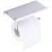 Aluminum Toilet Paper Punch Free Holder With Phone Shelf Wall Mounted Bathroom Accessories Tissues Roll Dispenser Matte