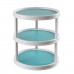 Rotatable Desktop Kitchen Storage Tray Multifunctional Plastic Round Storage Cab